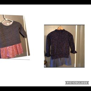 2 Pc group J Crew Metallic Sweater Dress size 7